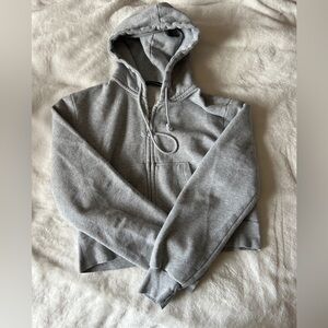 Brandy Melville gray cropped hoodie